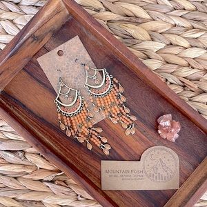 Lucky Brand Carnelian Chandelier Earrings